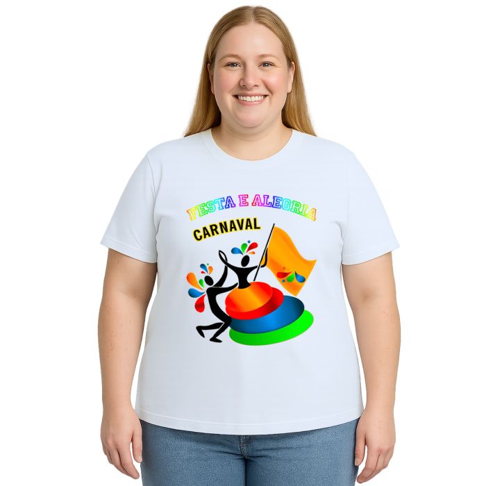 Camiseta Carnaval Festa E Alegria Personalizada