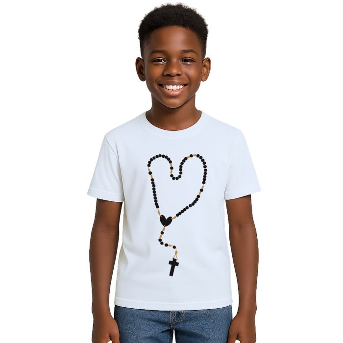 Camiseta Terço Do Rosário Religiosa Personalizada