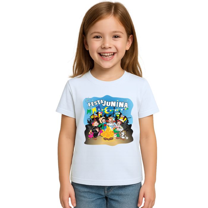 Camiseta Festa Junina Fogueira Estampa Personalizada