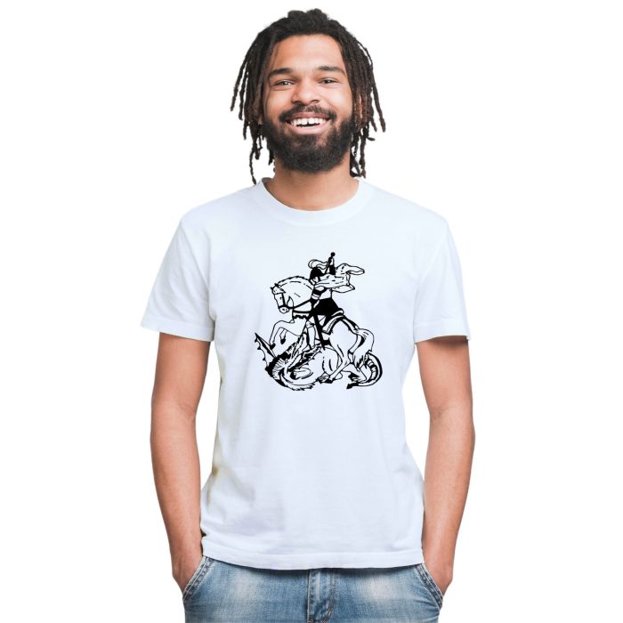 Camiseta São Jorge Religiosa Estampa Personalizada