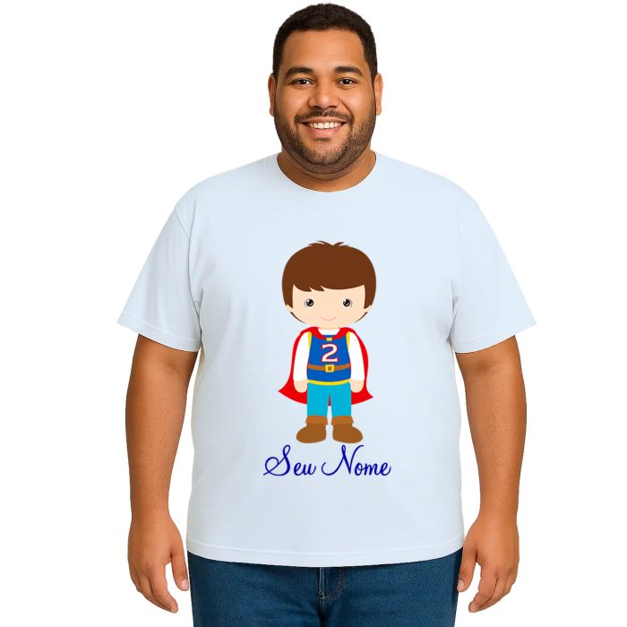 Camiseta Príncipe Capa Vermelha Estampa Personalizada