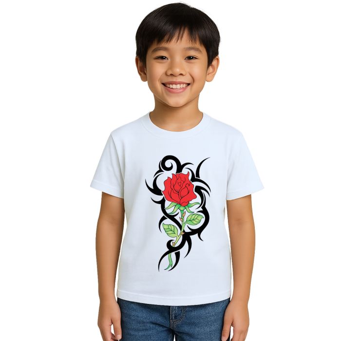 Camiseta Tribal Rosa Vermelha Estampa Personalizada
