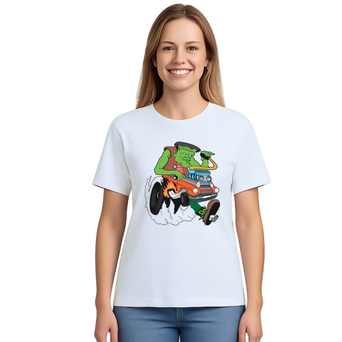 Camiseta Frankenstein Dragster Estampa Personalizada