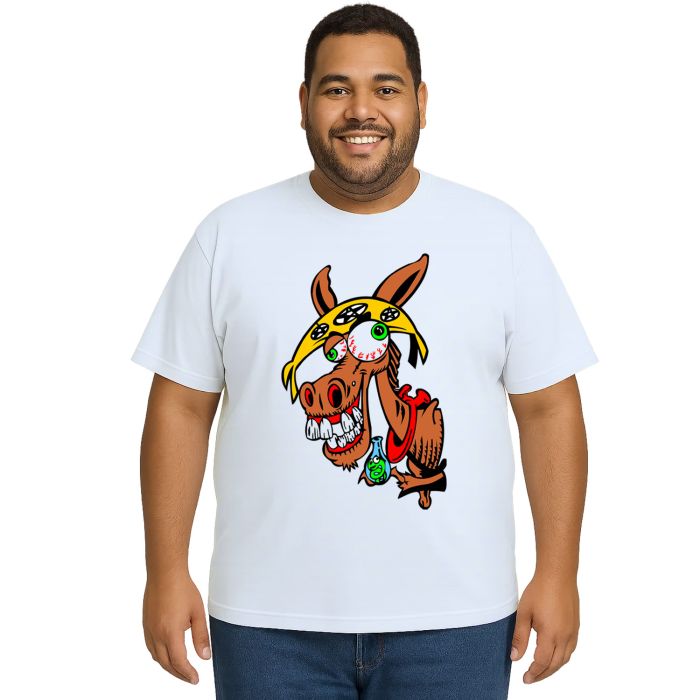 Camiseta Jumento Louco Engraçada Estampa Personalizada