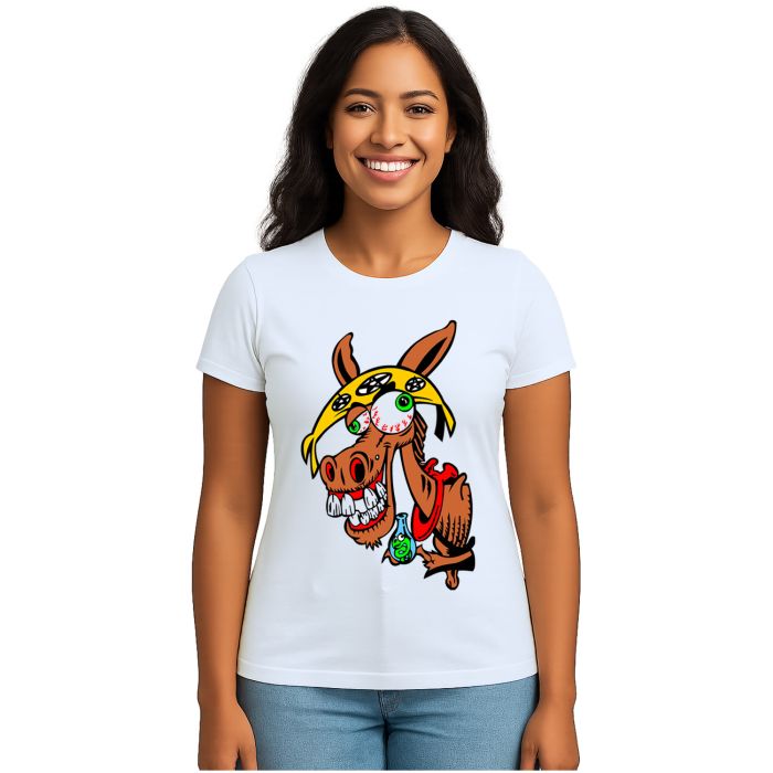 Camiseta Jumento Louco Engraçada Estampa Personalizada