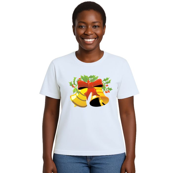 Camiseta Natalina Sinos De Natal Estampa Personalizada