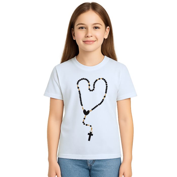 Camiseta Terço Do Rosário Religiosa Personalizada