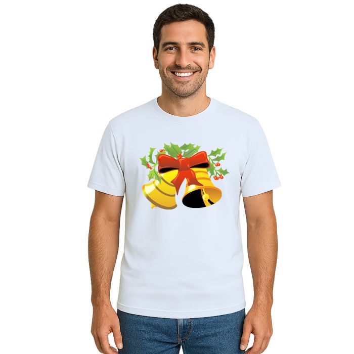 Camiseta Natalina Sinos De Natal Estampa Personalizada