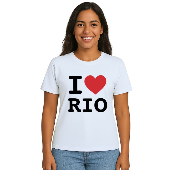 Camiseta I Love Rio de Janeiro Estampa Personalizada