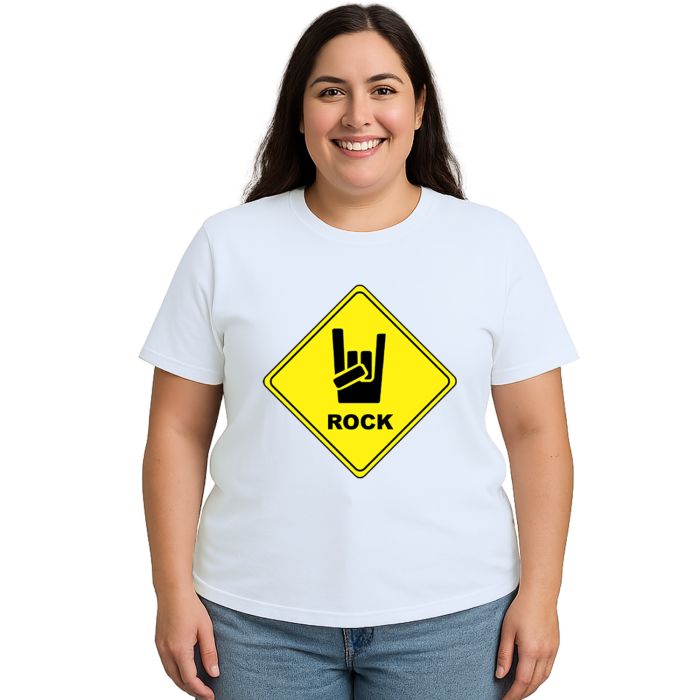 Camiseta Placa Rock Roqueiro Estampa Personalizada
