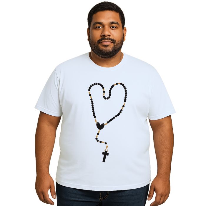 Camiseta Terço Do Rosário Religiosa Personalizada