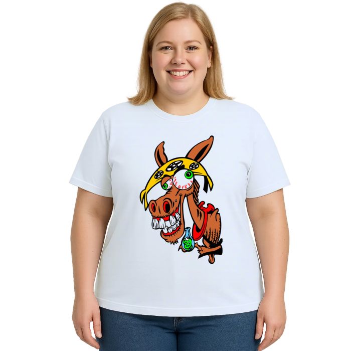 Camiseta Jumento Louco Engraçada Estampa Personalizada