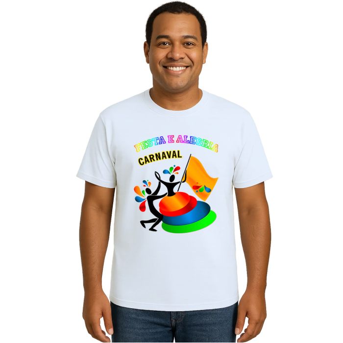 Camiseta Carnaval Festa E Alegria Personalizada