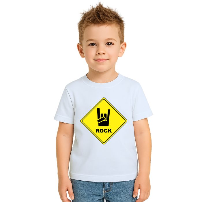 Camiseta Placa Rock Roqueiro Estampa Personalizada