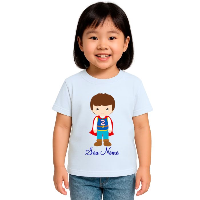 Camiseta Príncipe Capa Vermelha Estampa Personalizada