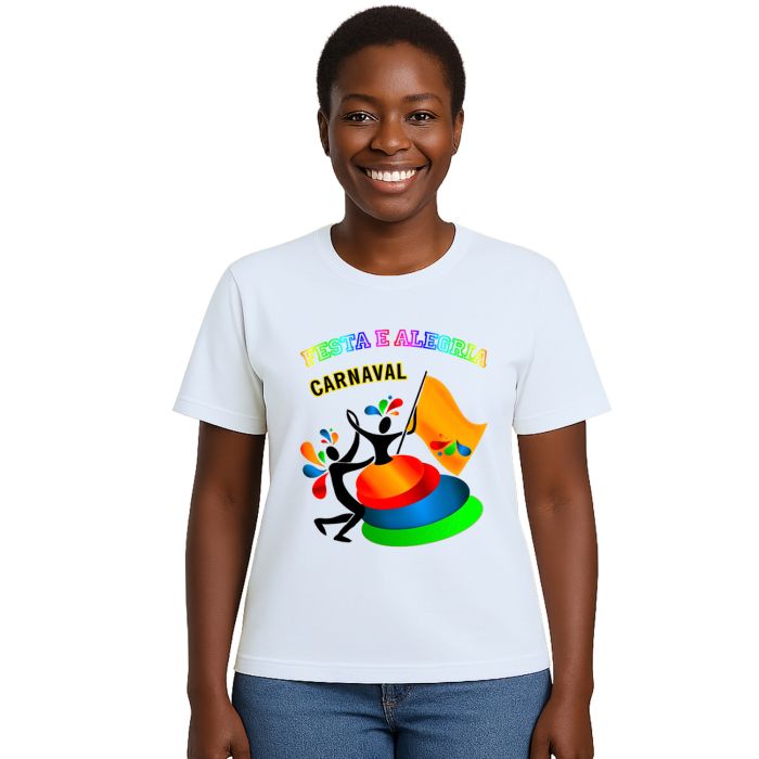 Camiseta Carnaval Festa E Alegria Personalizada