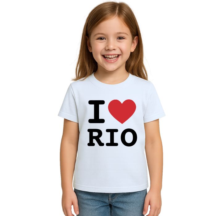 Camiseta I Love Rio de Janeiro Estampa Personalizada