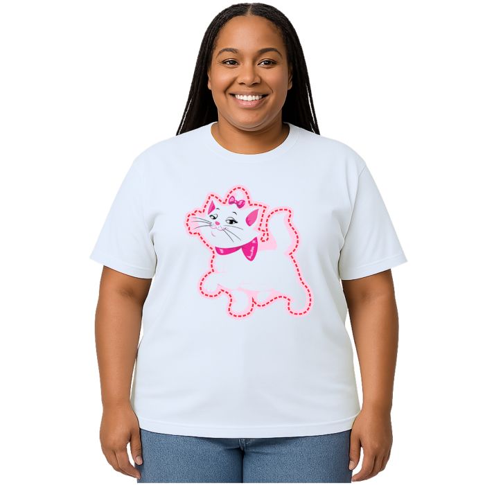 Camiseta Gata Traços Gatinha Pet Estampa Personalizada