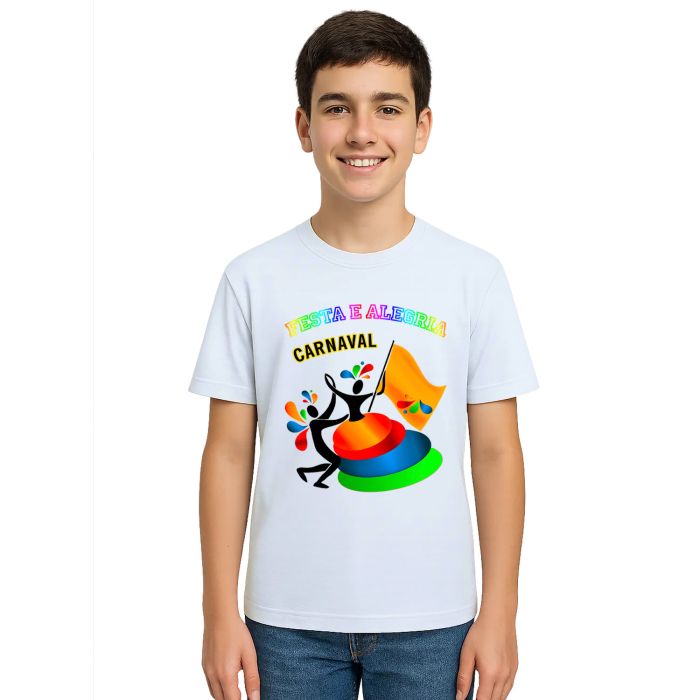 Camiseta Carnaval Festa E Alegria Personalizada