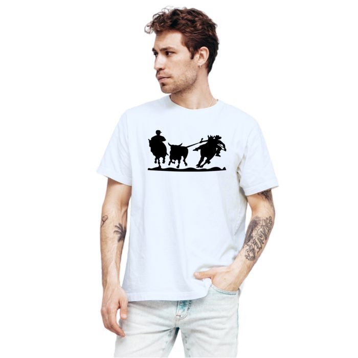 Camiseta Cowboy Laçando Boi Personalizada Sertanejo