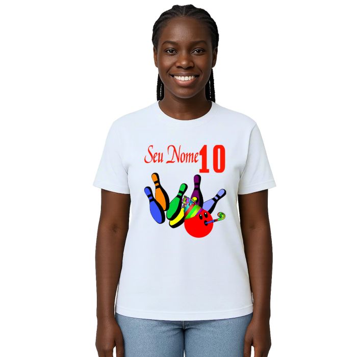 Camiseta Boliche Aniversario Festa Estampa Personalizada