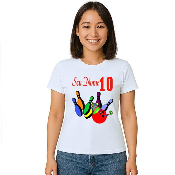 Camiseta Boliche Aniversario Festa Estampa Personalizada