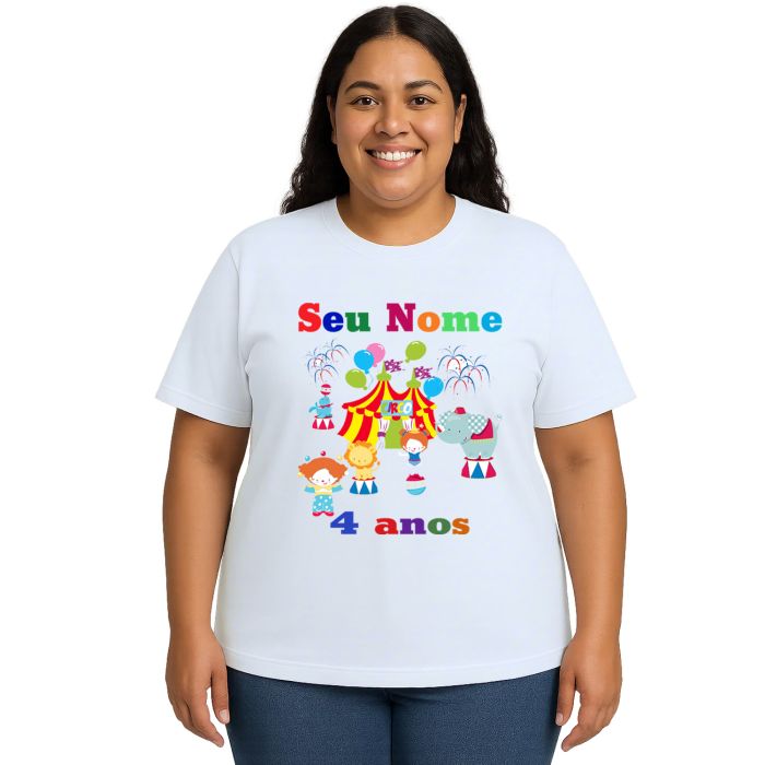 Camiseta Circo Festa e Alegria Estampa Personalizada