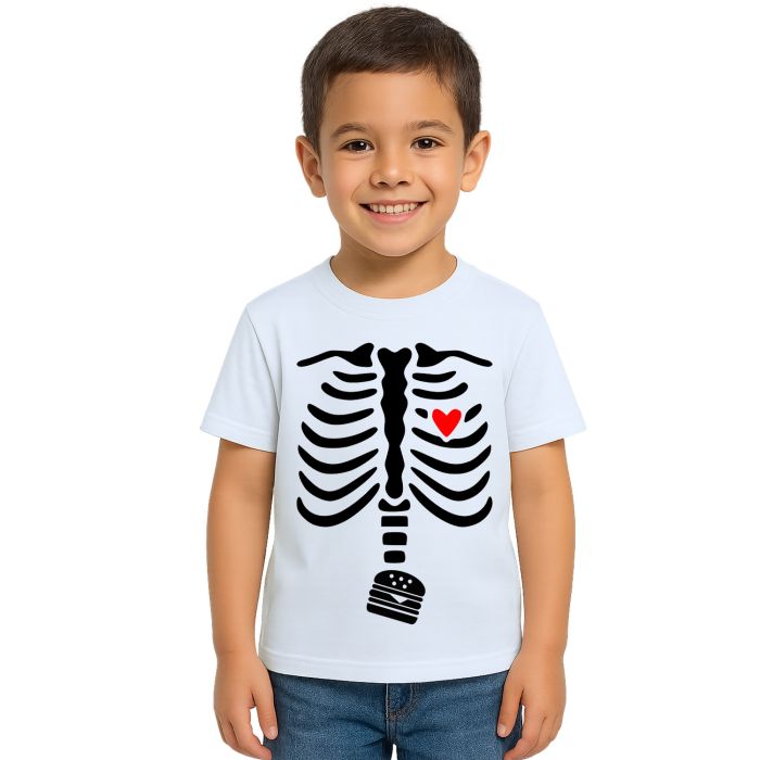 Camiseta Esqueleto Raio X Burguer Estampa Personalizada
