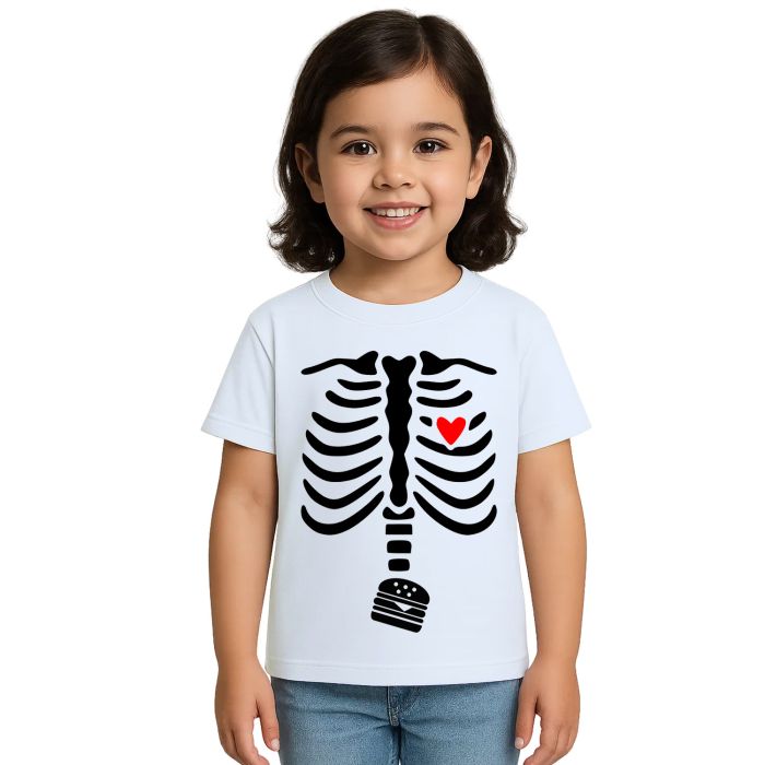 Camiseta Esqueleto Raio X Burguer Estampa Personalizada