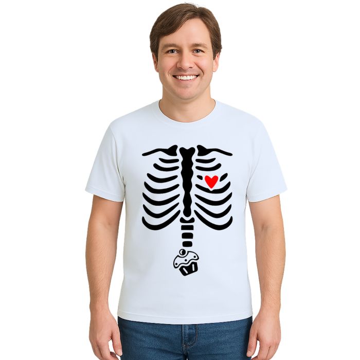 Camiseta Esqueleto Raio X Bolinho Estampa Personalizada