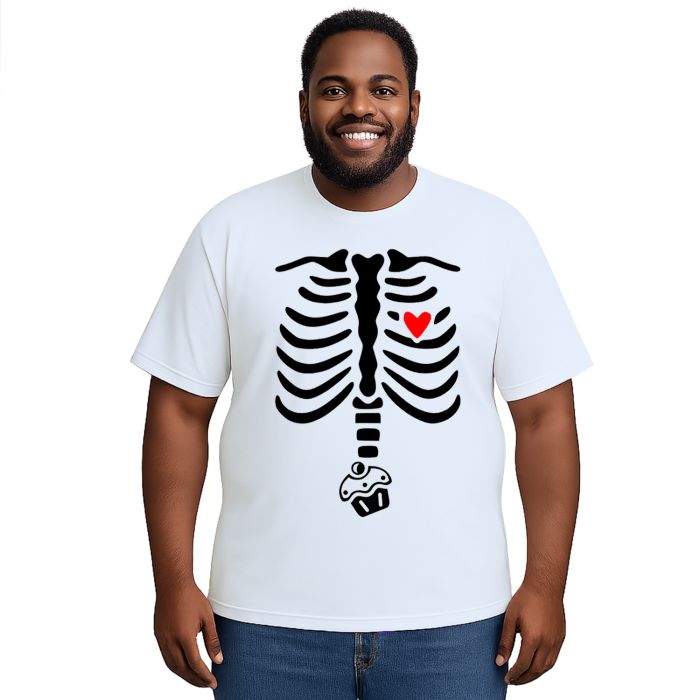 Camiseta Esqueleto Raio X Bolinho Estampa Personalizada