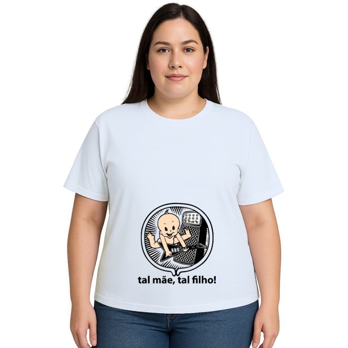 Camiseta Bebê Barriga Tal Mãe Tal Filho Personalizada