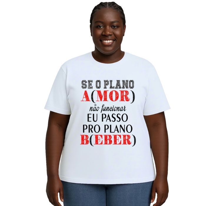 Camiseta Plano Amor e Beber Carnaval Personalizada
