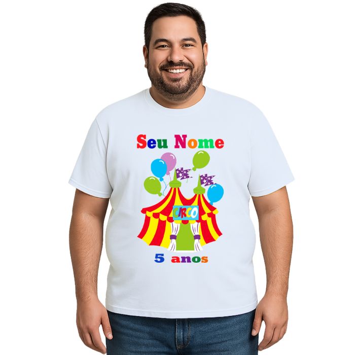 Camiseta Circo Festa Alegria Balões Personalizada