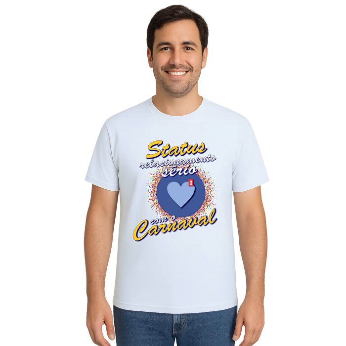 Camiseta Carnaval Status Relacionamento Personalizada