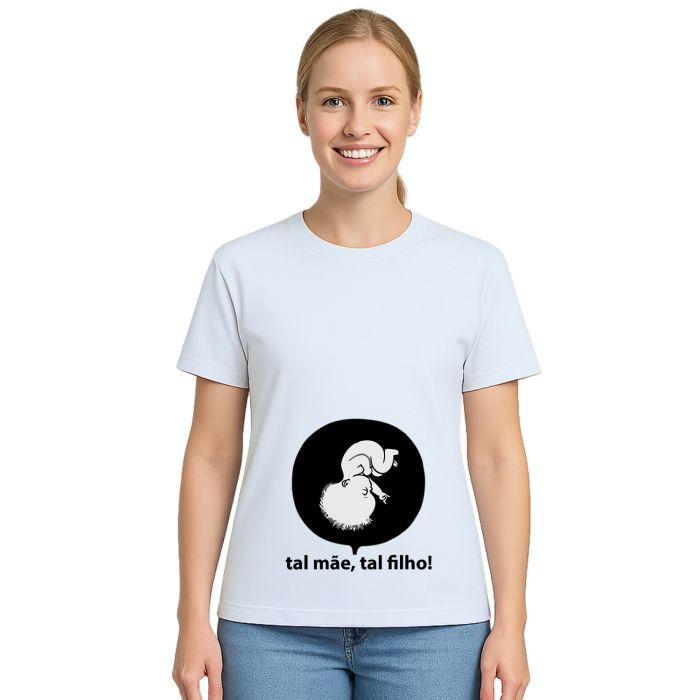 Camiseta Bebê Barriga Tal Mãe Filho Rock Personalizada