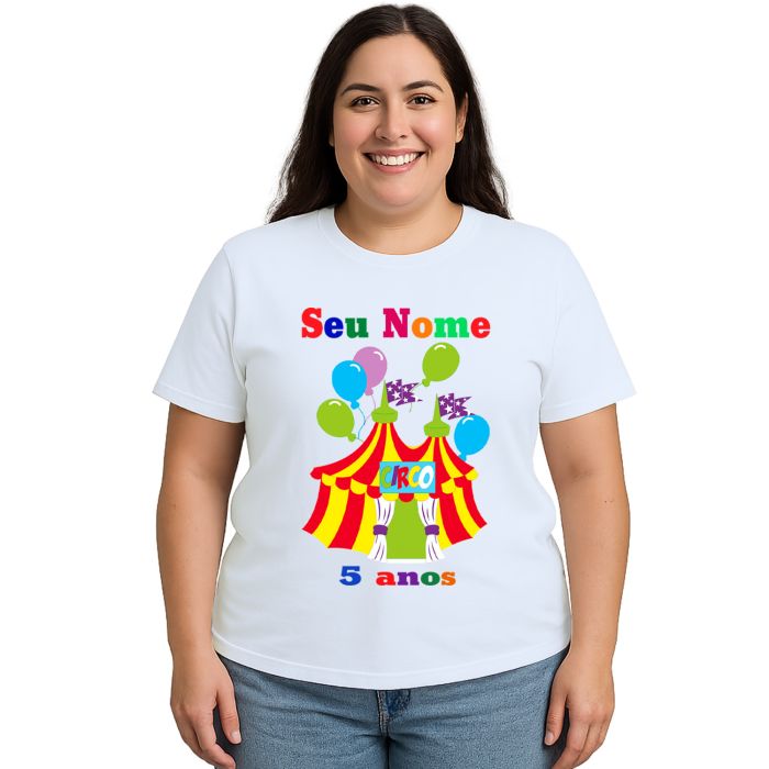 Camiseta Circo Festa Alegria Balões Personalizada