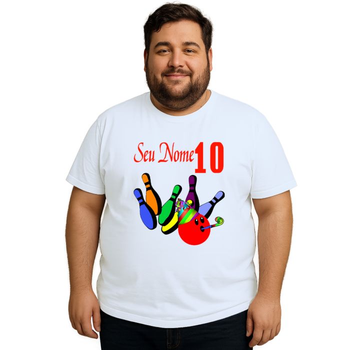 Camiseta Boliche Aniversario Festa Estampa Personalizada