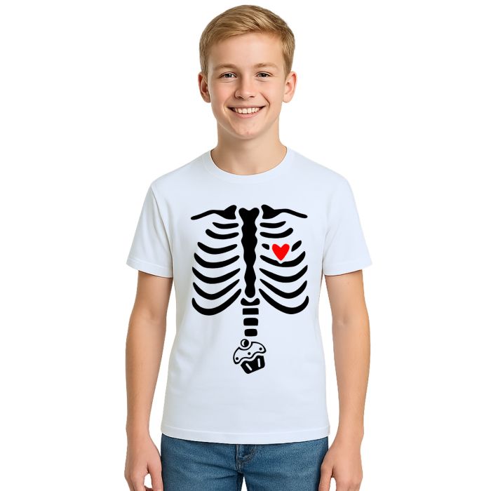 Camiseta Esqueleto Raio X Bolinho Estampa Personalizada