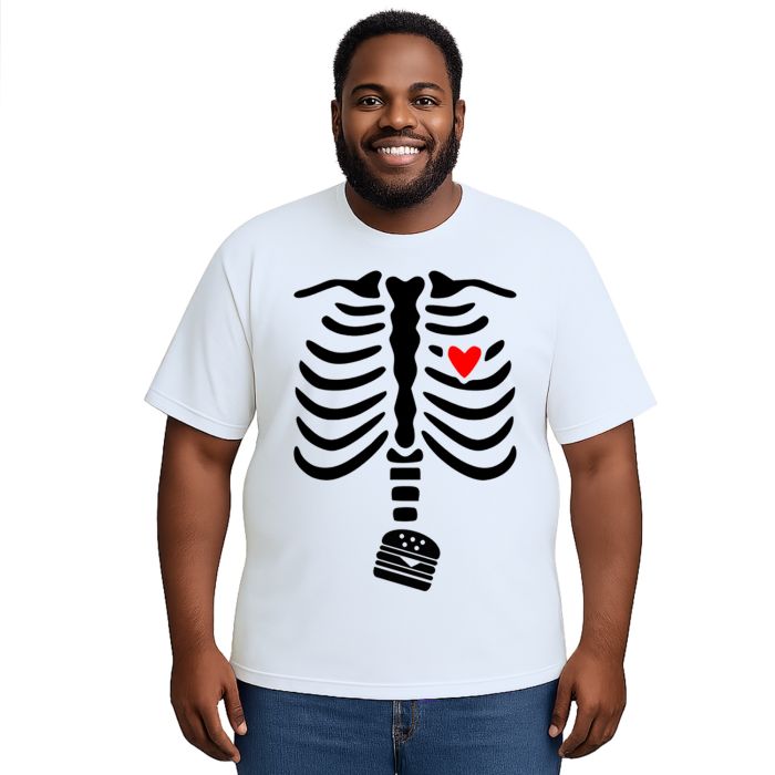 Camiseta Esqueleto Raio X Burguer Estampa Personalizada