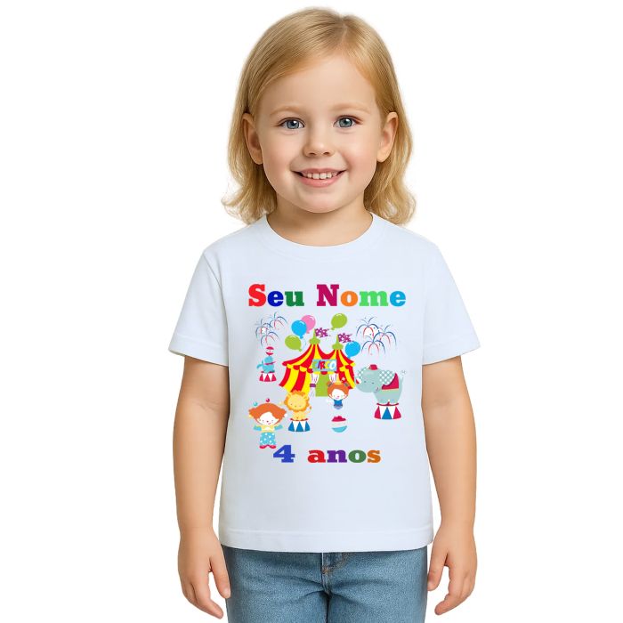 Camiseta Circo Festa e Alegria Estampa Personalizada