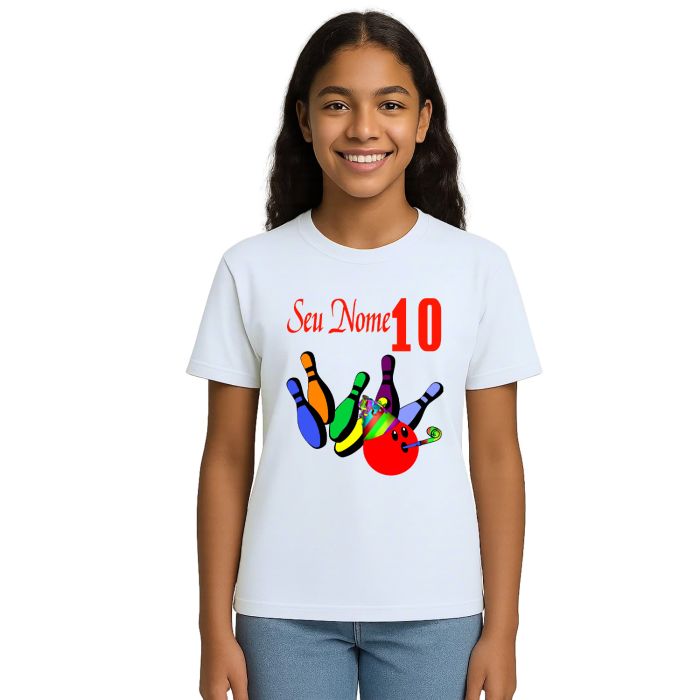 Camiseta Boliche Aniversario Festa Estampa Personalizada