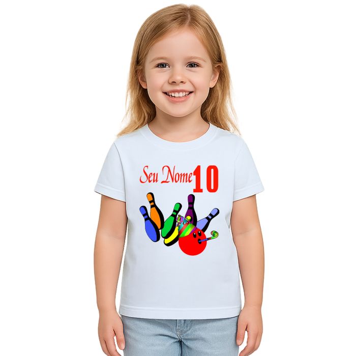 Camiseta Boliche Aniversario Festa Estampa Personalizada