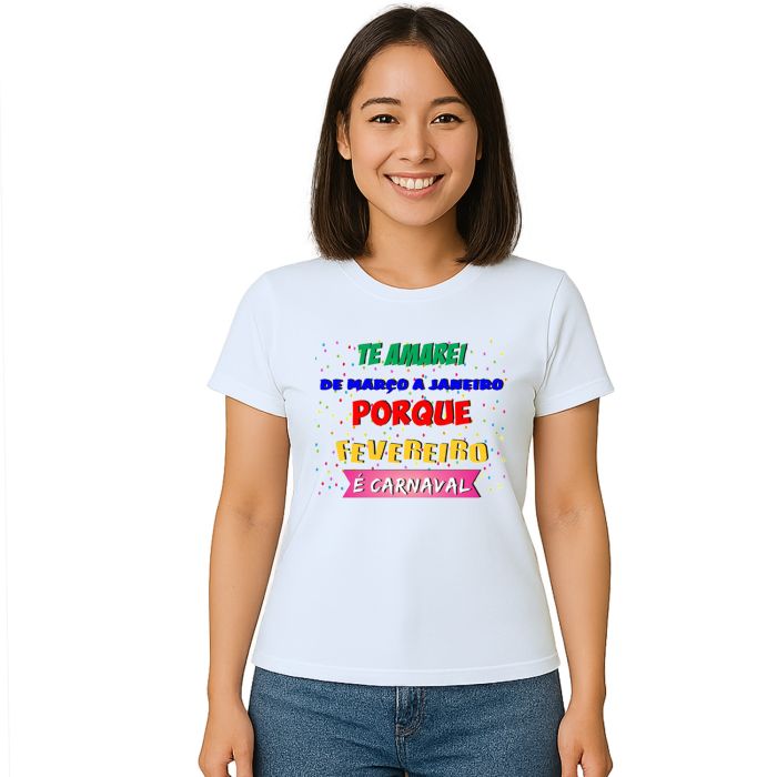 Camiseta Carnaval Amarei Março A Janeiro Personalizada