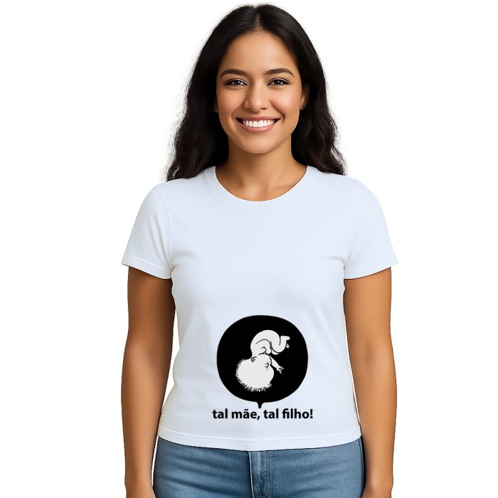 Camiseta Bebê Barriga Tal Mãe Filho Rock Personalizada