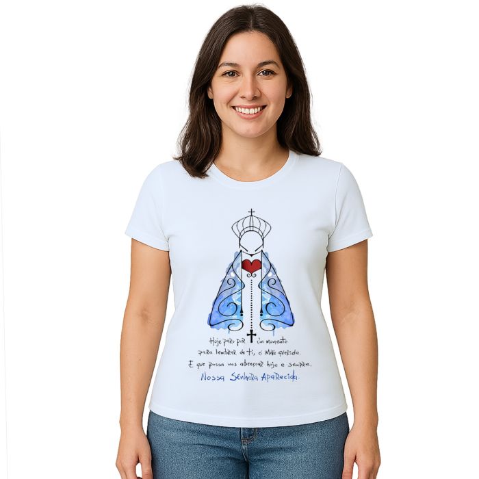 Camiseta Nossa Senhora De Aparecida Mãe Personalizada
