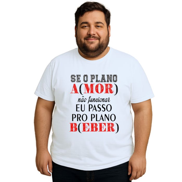 Camiseta Plano Amor e Beber Carnaval Personalizada
