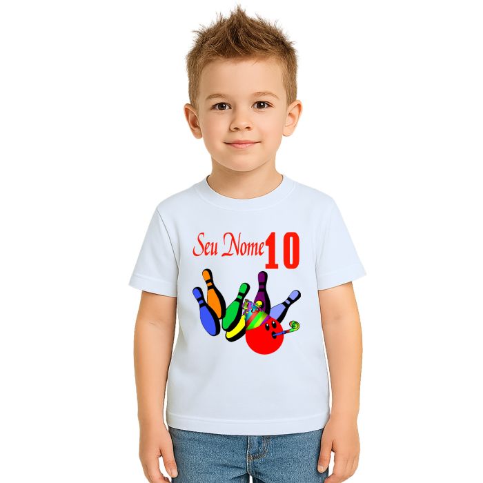 Camiseta Boliche Aniversario Festa Estampa Personalizada