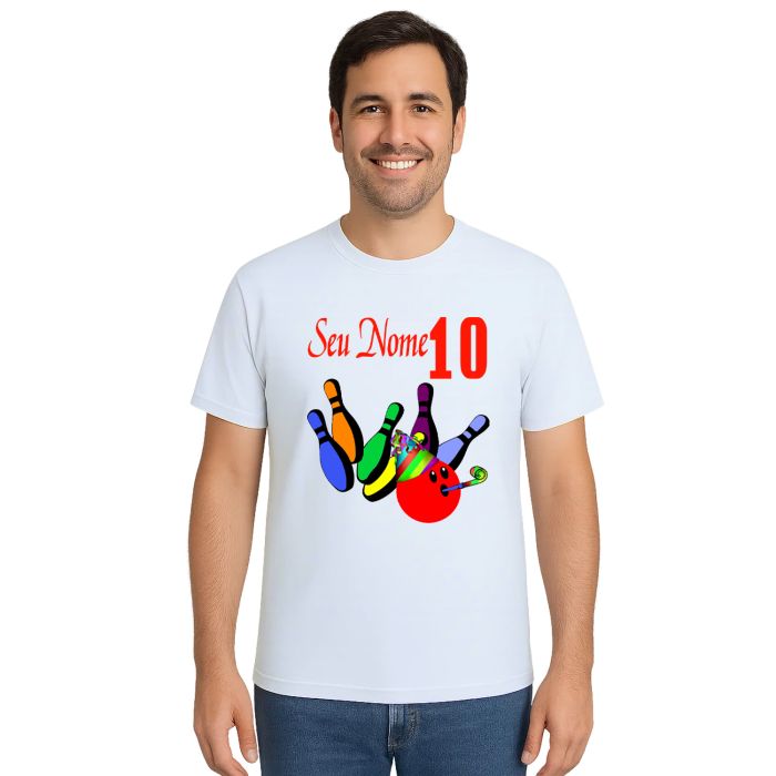 Camiseta Boliche Aniversario Festa Estampa Personalizada