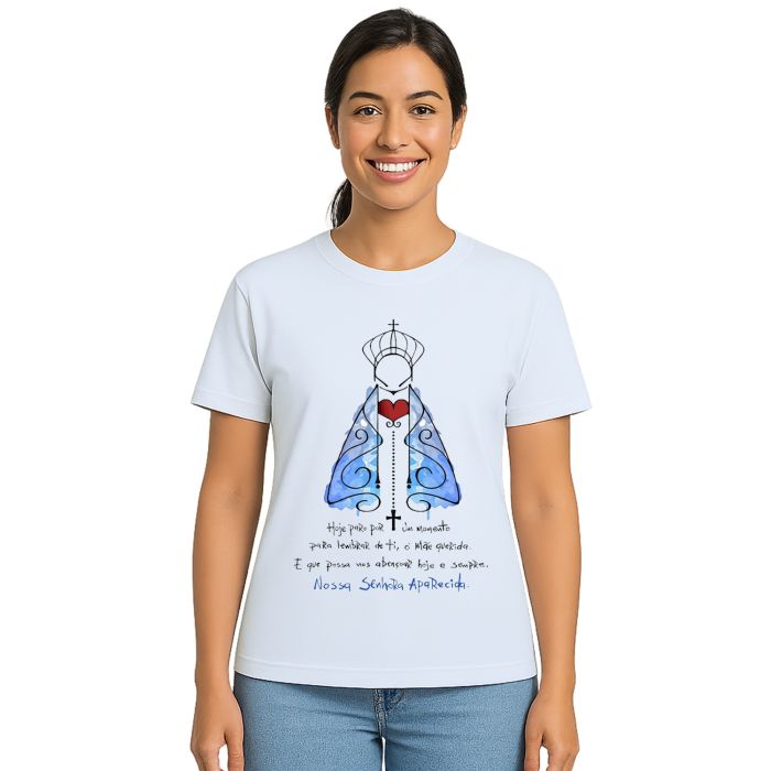 Camiseta Nossa Senhora De Aparecida Mãe Personalizada